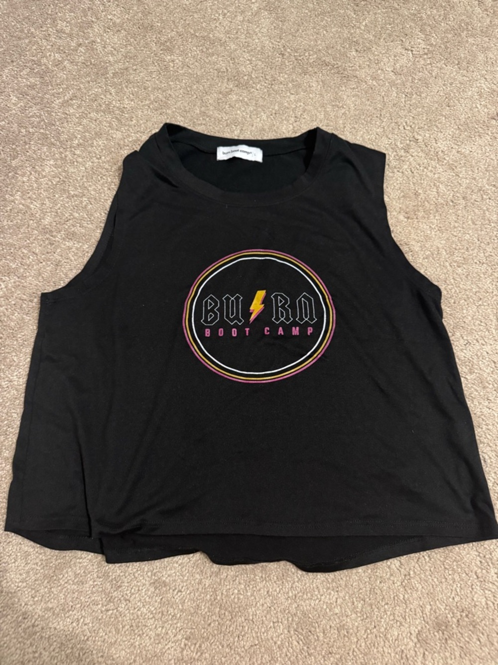 Boot Camp Black Graphic Tank Top